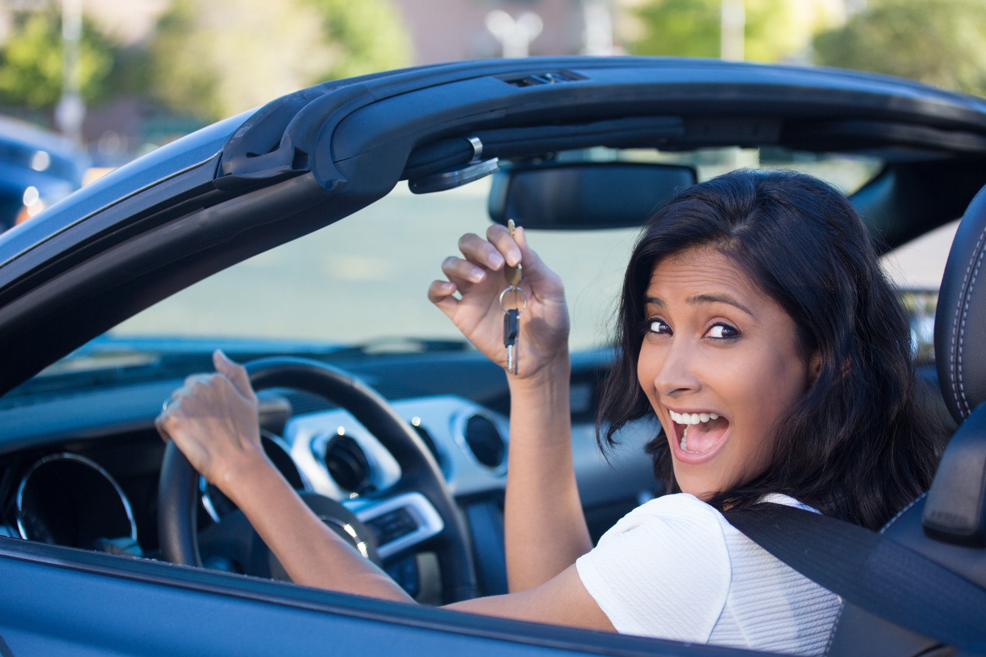 Woman Who Just Purchased a Car