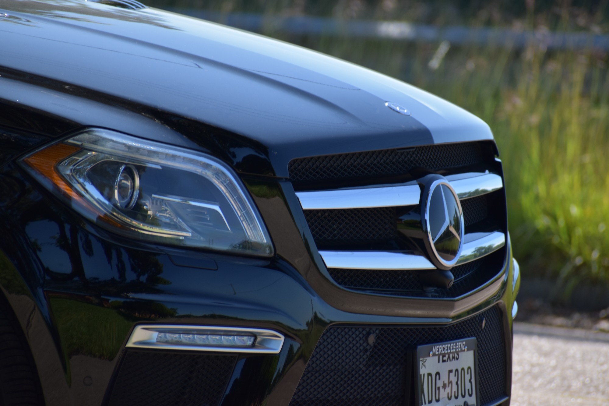 Hood of a Mercedes Car